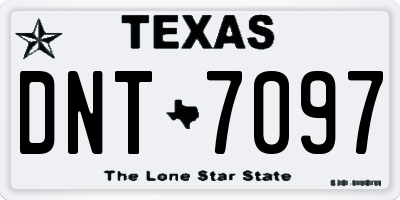 TX license plate DNT7097