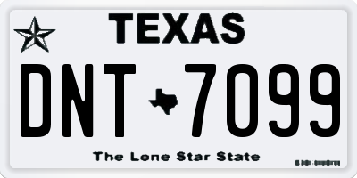 TX license plate DNT7099