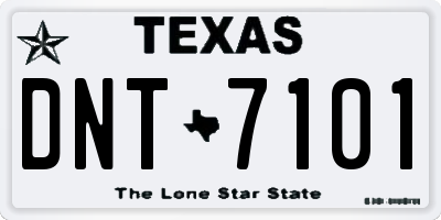 TX license plate DNT7101