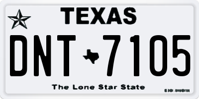 TX license plate DNT7105