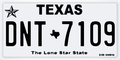TX license plate DNT7109