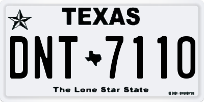 TX license plate DNT7110