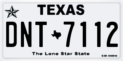 TX license plate DNT7112
