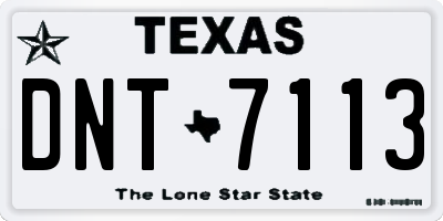 TX license plate DNT7113