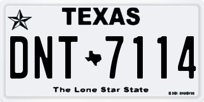 TX license plate DNT7114