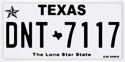 TX license plate DNT7117