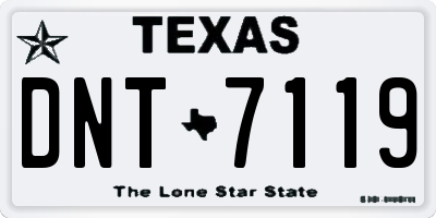 TX license plate DNT7119