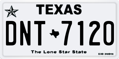 TX license plate DNT7120