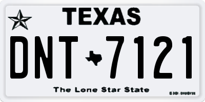 TX license plate DNT7121