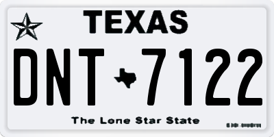 TX license plate DNT7122