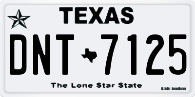 TX license plate DNT7125
