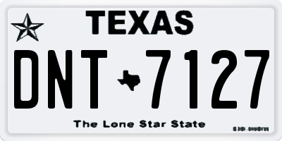 TX license plate DNT7127