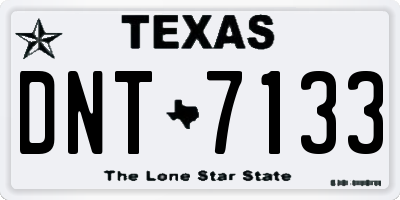 TX license plate DNT7133