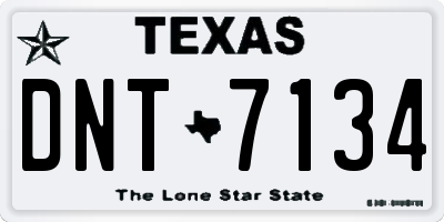TX license plate DNT7134