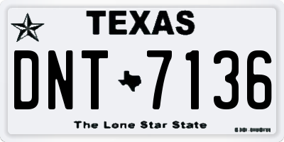 TX license plate DNT7136