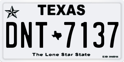 TX license plate DNT7137