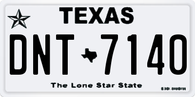TX license plate DNT7140