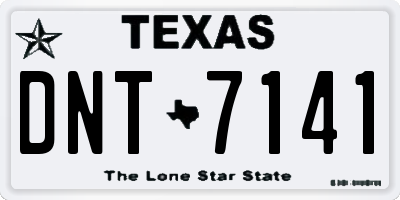 TX license plate DNT7141
