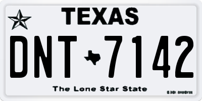 TX license plate DNT7142