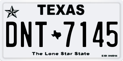 TX license plate DNT7145