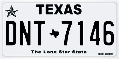 TX license plate DNT7146