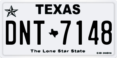 TX license plate DNT7148