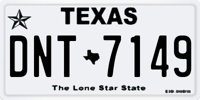 TX license plate DNT7149