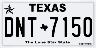TX license plate DNT7150