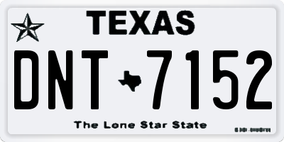 TX license plate DNT7152
