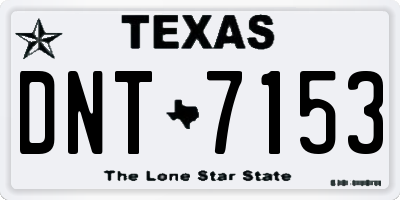 TX license plate DNT7153