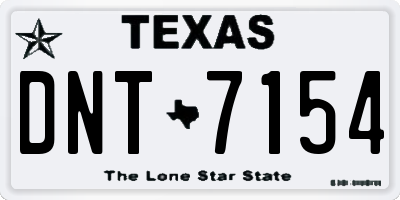TX license plate DNT7154