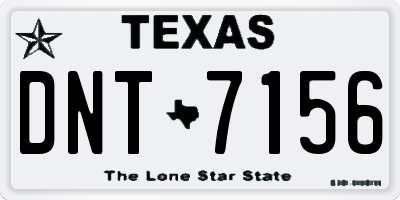 TX license plate DNT7156