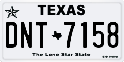 TX license plate DNT7158