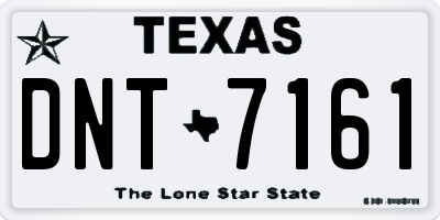 TX license plate DNT7161