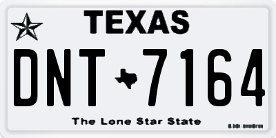 TX license plate DNT7164