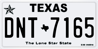 TX license plate DNT7165