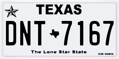 TX license plate DNT7167