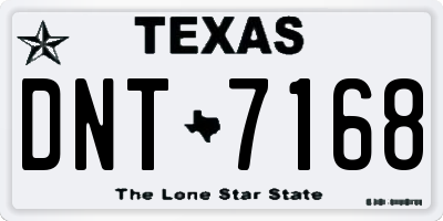 TX license plate DNT7168