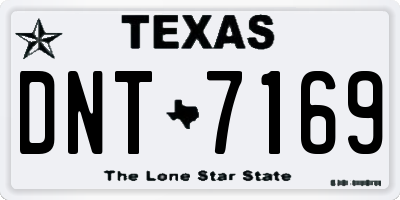 TX license plate DNT7169
