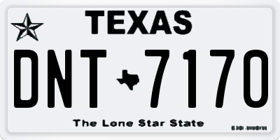 TX license plate DNT7170