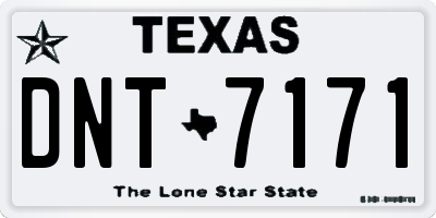 TX license plate DNT7171