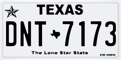TX license plate DNT7173