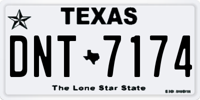 TX license plate DNT7174