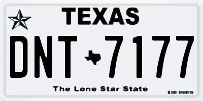 TX license plate DNT7177