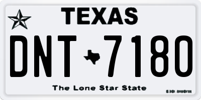 TX license plate DNT7180