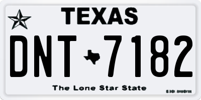 TX license plate DNT7182