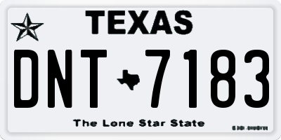 TX license plate DNT7183