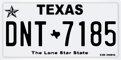 TX license plate DNT7185