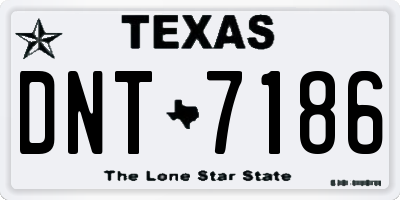 TX license plate DNT7186