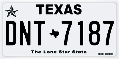 TX license plate DNT7187